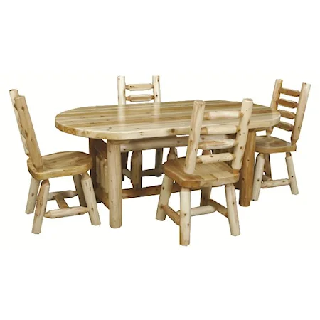 5-Piece 7' Dining Table & Chair Set